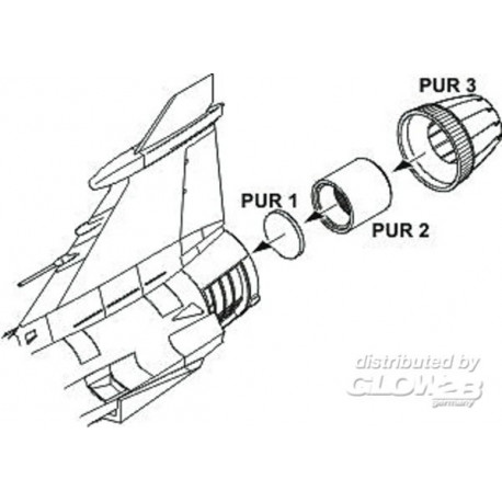 JAS-39C/D Exhaust nozzle for Italeri kit
