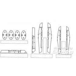 JAS-39C/D Wing and fuselage pylons for Italeri kit