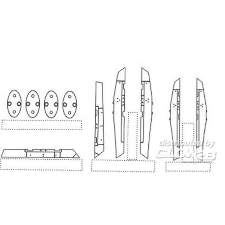 JAS-39C/D Wing and fuselage pylons for Italeri kit