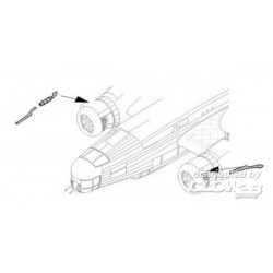 Hawker Typhoon Mk. I exhaust stacks für Hasegawa Bausatz