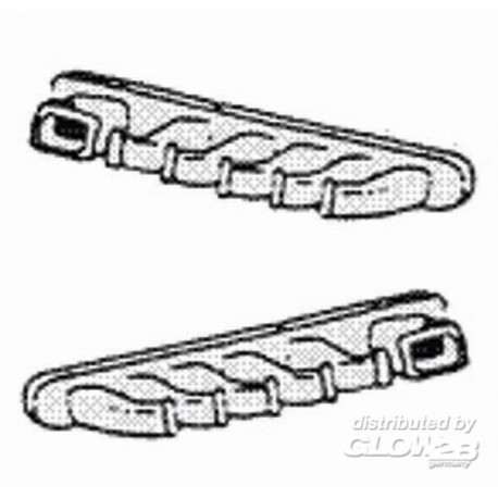 Il-2m3 exhausts für Accurate/Eduar/Italeri-Bausatz