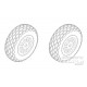P-51D Mustang Wheels Oval Tread Pattern 