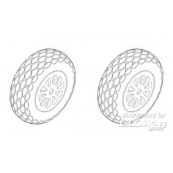 P-51D Mustang Wheels Oval Tread Pattern 