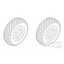 P-51D Mustang Wheels Oval Tread Pattern 
