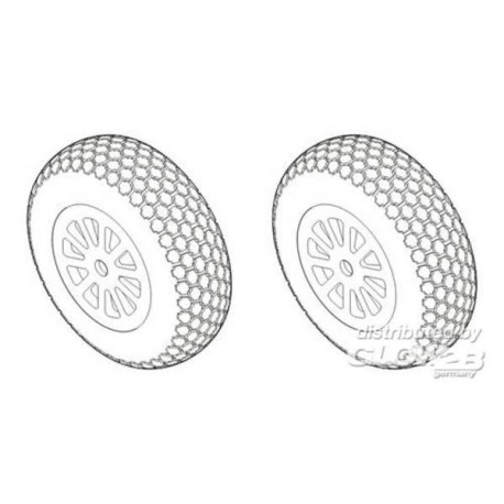 P-51D Mustang Wheels Cross Tread Pattern 