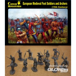 European Medieval Foot Soldiers+Archgers 
