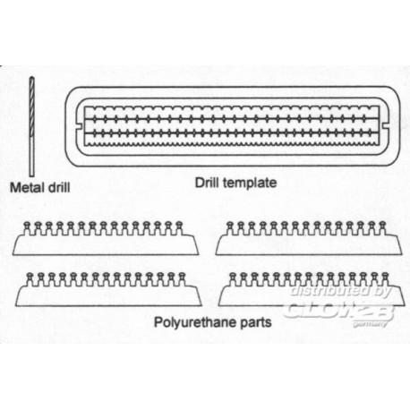 Nieten rund cal. 0,8 mm, 60 St. mit Bohrer 0,5 mm