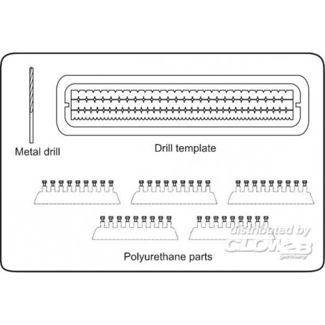 Hexagonale Schrauben Köpfe, 2 mm 44 St. mit 1,4 mm Bohrer