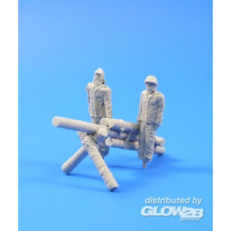Jap.Army dummy soldiers+howitzer WWII 