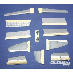 Kawasaki Ki45 Toryu Control surfaces für Hasegawa Bausatz