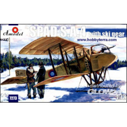 SPAD S.A.4 with ski gear 