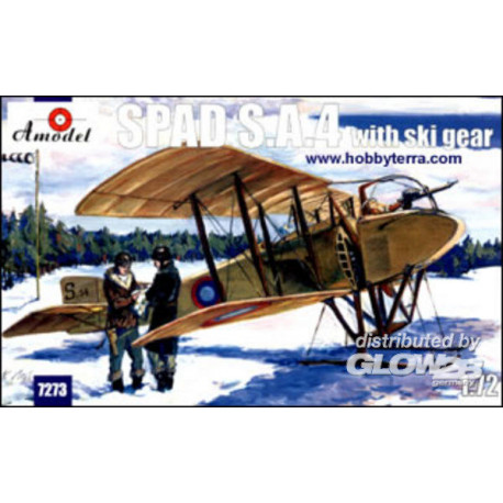 SPAD S.A.4 with ski gear 