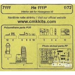 Heinkel He 111P interior set für Hasegawa Bausatz