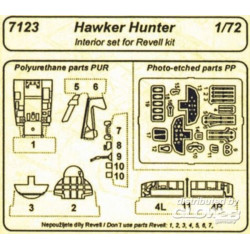 Hawker Hunter Interior Set für Revell-Bausatz