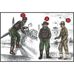 Japanische Marine Piloten und Mechaniker 