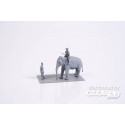 Mechanic of India WWII+Elephant with Mahout (2 fig.+elephant)