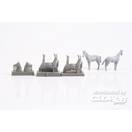 Riding Horses(2 figures,one with saddle 