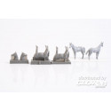 Riding Horses(2 figures,one with saddle 