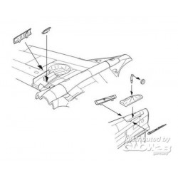 P-40B Undercarriage set for Airfix kit 