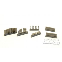 P-40-Undercarriage Set(contains wheel structure and Canvas covers)