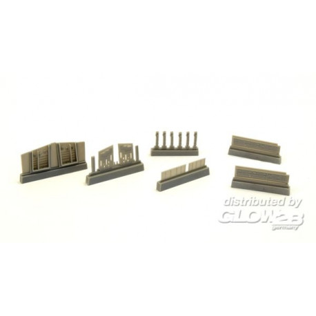 P-40-Undercarriage Set(contains wheel structure and Canvas covers)