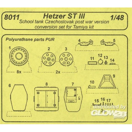 Hetzer ST III Czech post-war version für Tamiya-Bausatz