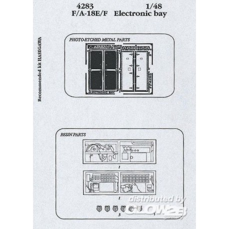 F/A-18E/F Super Hornet electronic bay für Hasegawa Bausatz