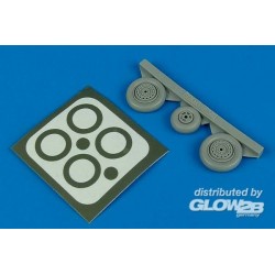 MiG-17 Fresco wheels & paint masks für Hobby Boss Bausatz