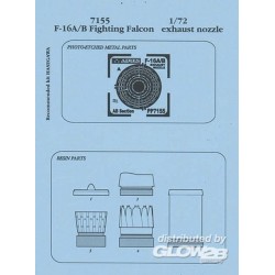 F-16A, B Schubdüsen für Hasegawa Bausatz