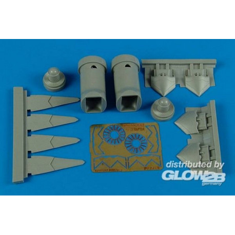F-22A Raptor exhaust nozzles for Fujimi 