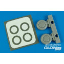 P-40B wheels & paint mask for Airfix 