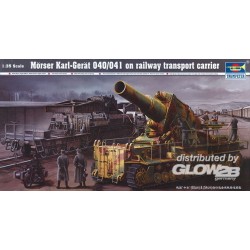 Mörser Karl Gerät 040/041 auf Eisenbahn-Transport-Trailer