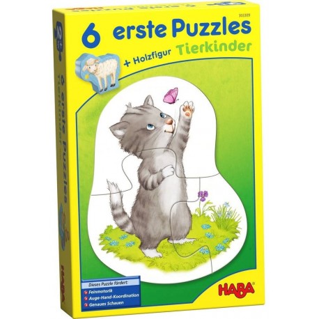 6 erste Puzzles Tierkinder