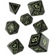 Runic Black& glow-in-the-dark Dice Set 7