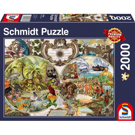 Puzzle Exotische Weltkarte 2000T
