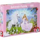 Puzzle Prinzessin der Einhörner 100T