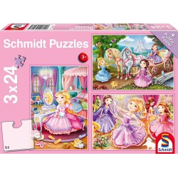 Puzzle Märchenhafte Prinzessinnen 3x24T