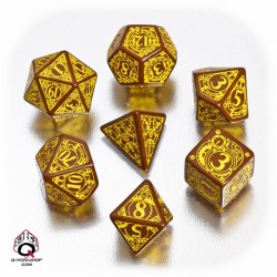 Steampunk Dice Brown/Yellow(7)