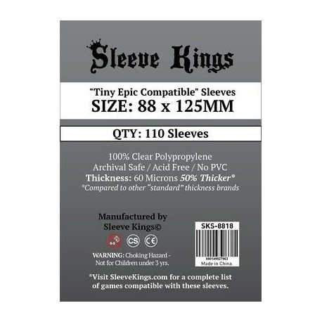 Sleeve Kings Tiny Epic Compatible Sleeves (88x125mm)