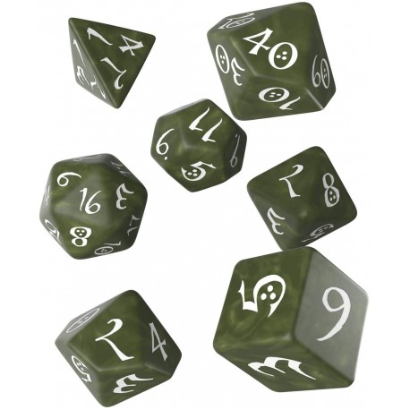 Classic RPG Dice Set OliveWhite (7)