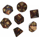 Dice Set Scarab Blue Blood w/gold Signature Polyhedral 7