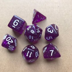 Würfelset Confetti dark Purple (7)
