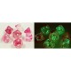 Lab Dice Set 4 Nebula Polyhedral Clear-Pink white Luminary 7