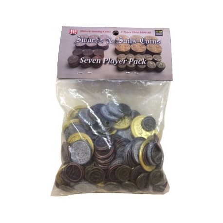 Swords & Sails: Historic Metal Coins 7 Player Pack - EN