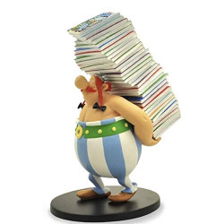 Obelix trägt Bücherstapel