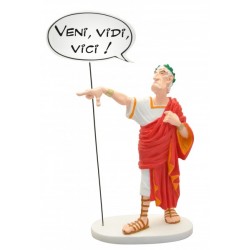 Caesar mit Sprechblase: Veni, Vidi, Vici!