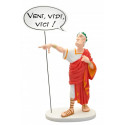 Caesar mit Sprechblase: Veni, Vidi, Vici!