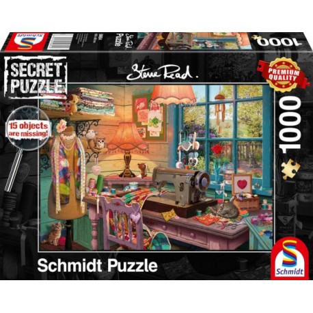 Puzzle: Im Nähzimmer - Secret Puzzle (1000 Teile)
