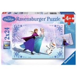 Puzzle: Frozen - Schwestern für immer (2x24 Teile)