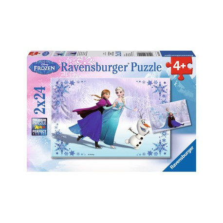 Puzzle: Frozen - Schwestern für immer (2x24 Teile)